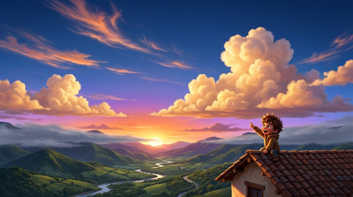 Ilustración: Las nubes y el color del cielo