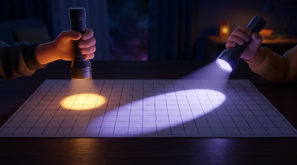 Ilustración: Luz de frente y luz de lado
