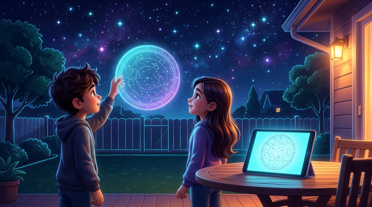 Ilustración: Explora con el planisferio