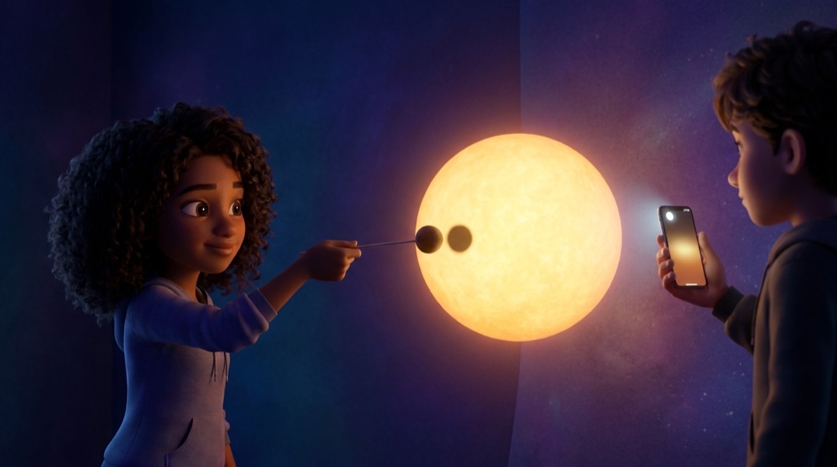 Ilustración: Cuánta luz se pierde: un cociente de áreas