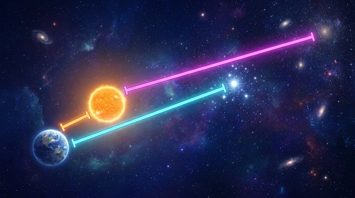 Ilustración: Unidades de distancia en astronomía