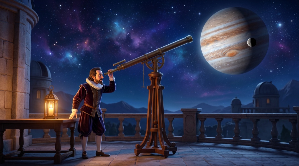 Ilustración: Historia: Rømer y las lunas de Júpiter