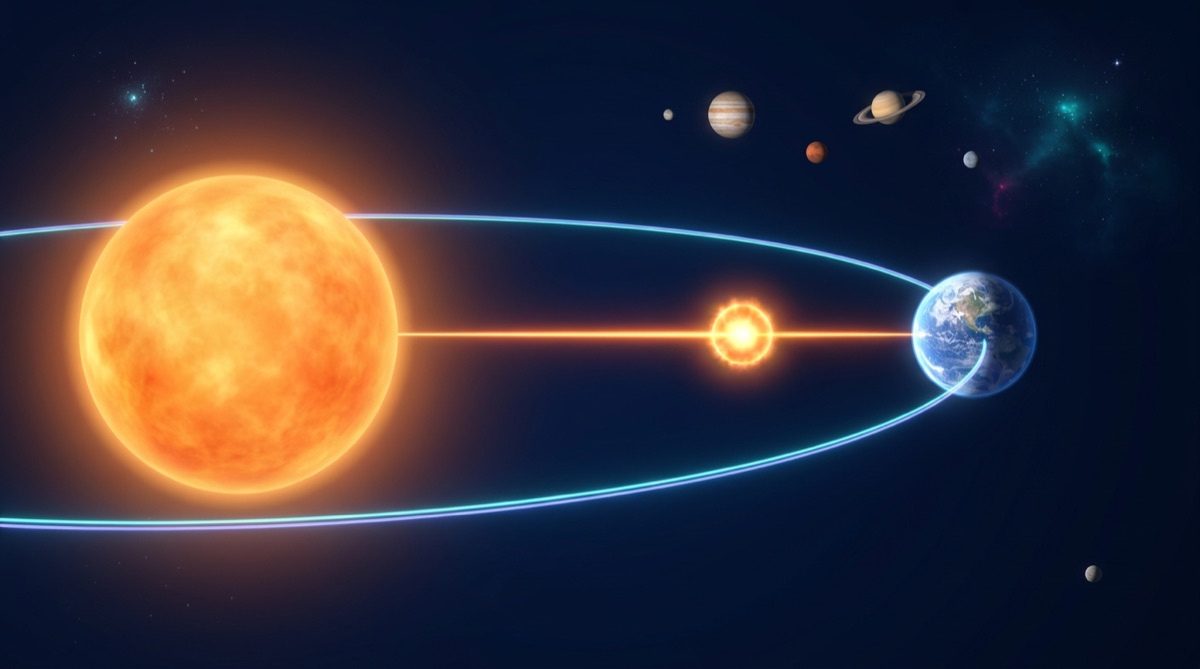 Ilustración: La unidad astronómica (UA)