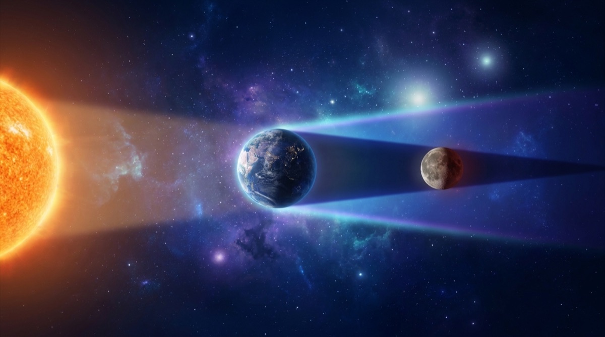 Ilustración: El tamaño de la Luna: la sombra de la Tierra