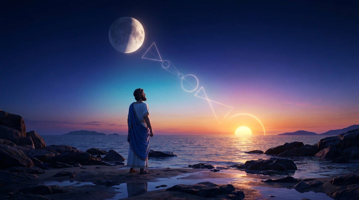 Ilustración: De la Luna al Sol: la cadena de Aristarco