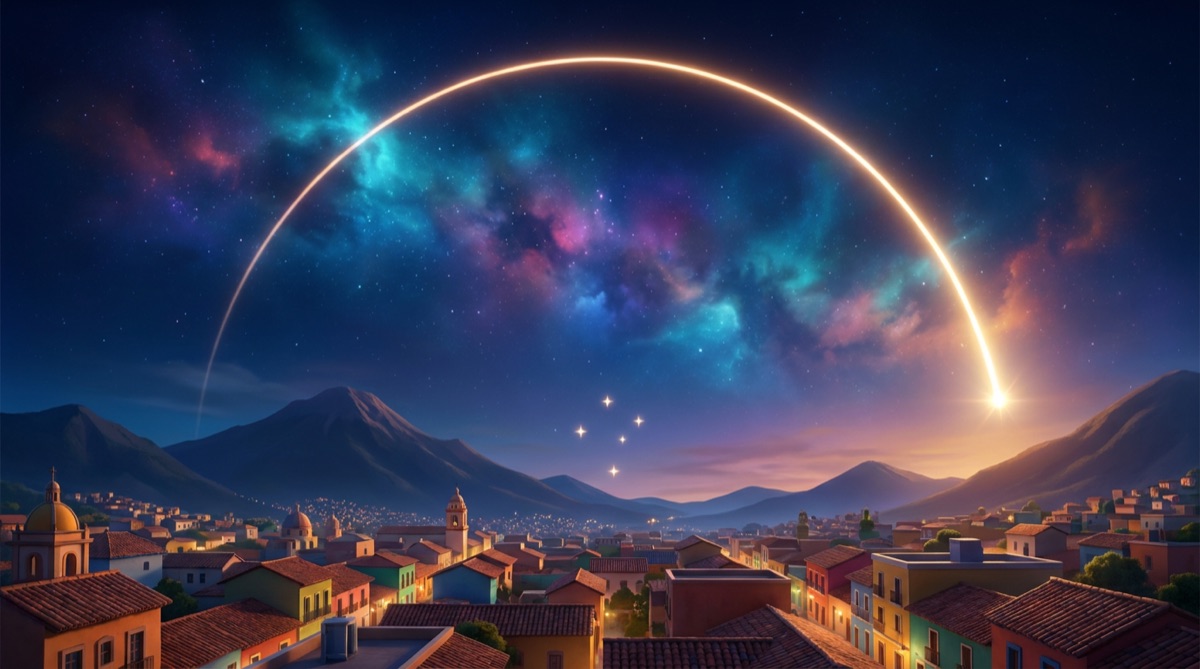 Ilustración: Salida y puesta de las estrellas
