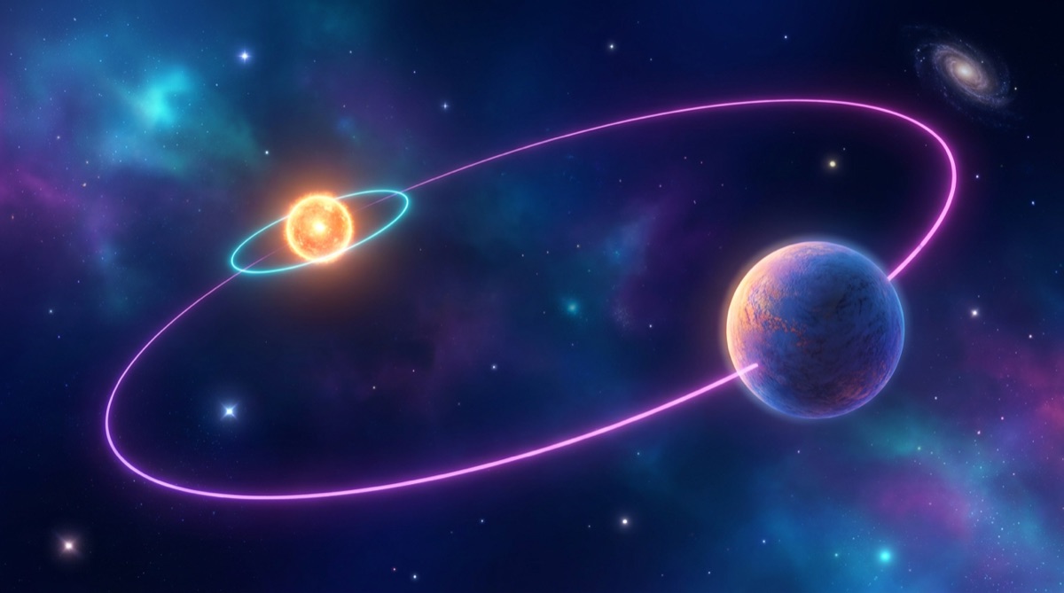 Ilustración: La órbita de la estrella