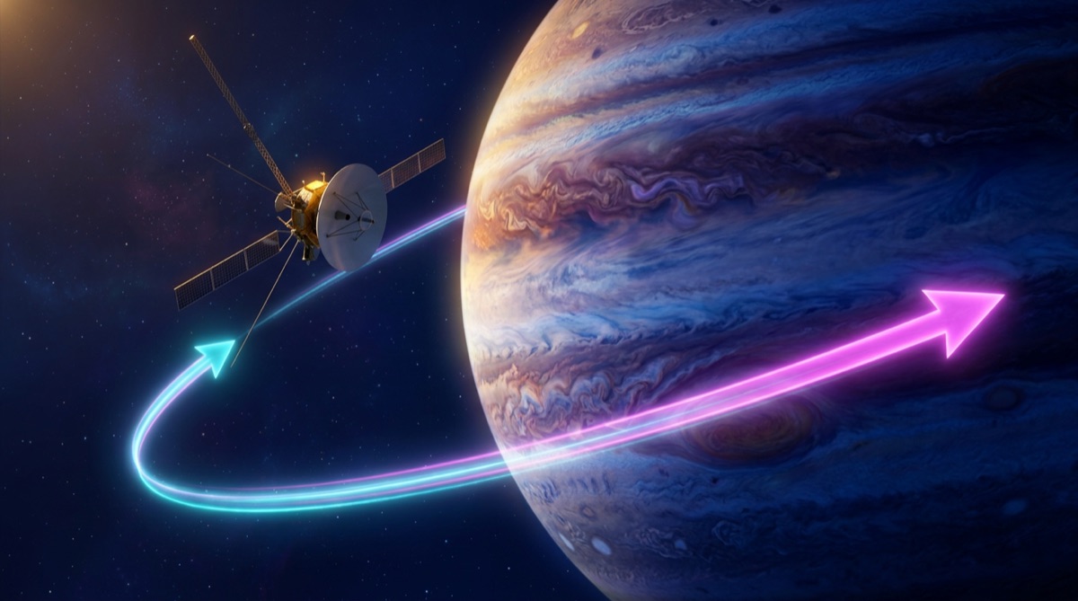 Ilustración: Asistencia gravitatoria