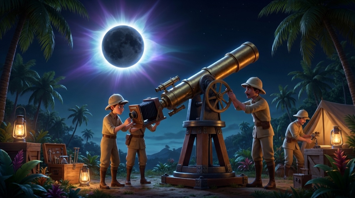 Ilustración: El eclipse de 1919